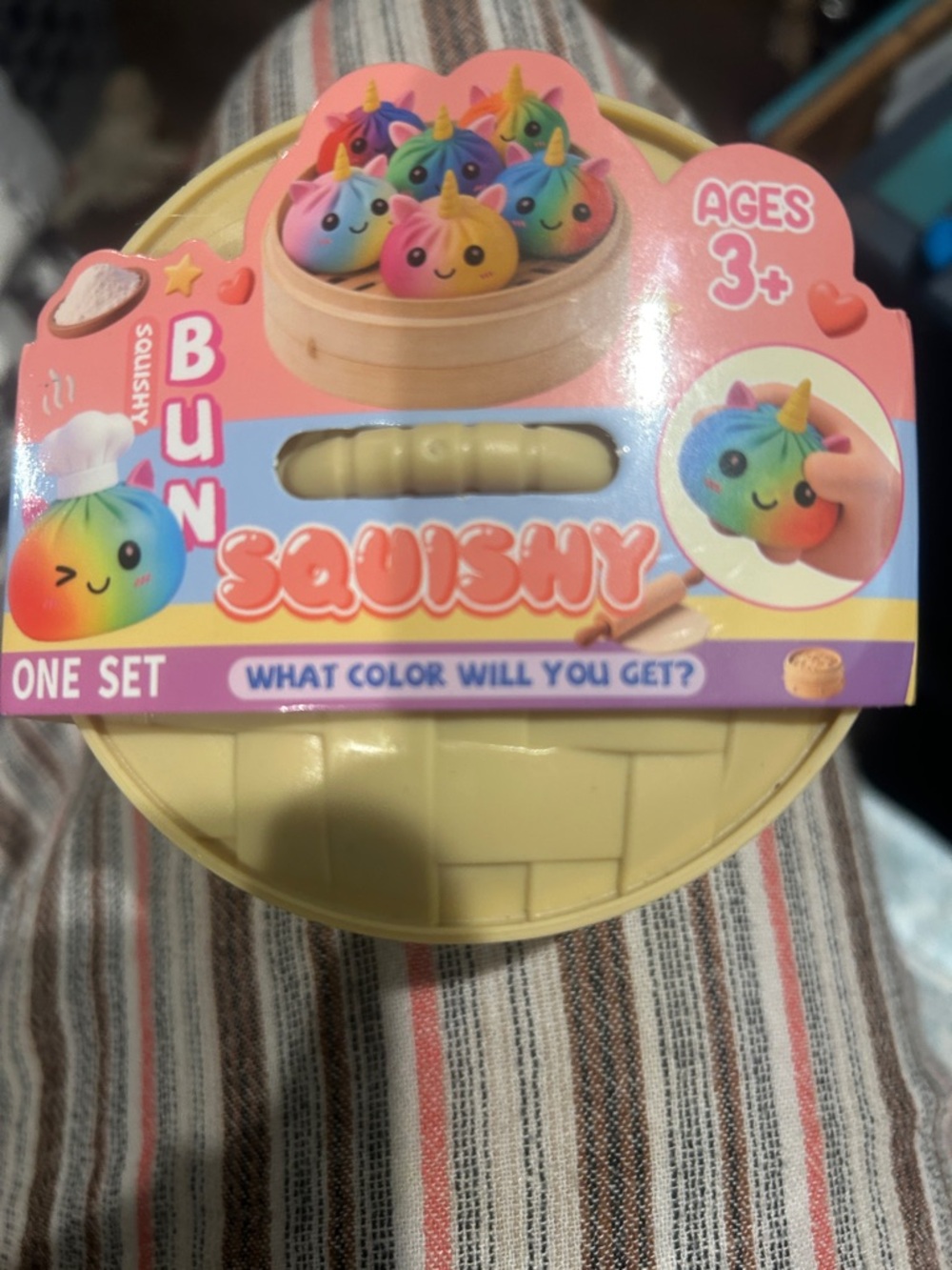 Squishy Bun Rainbow Unicorn Toy - Multicolor